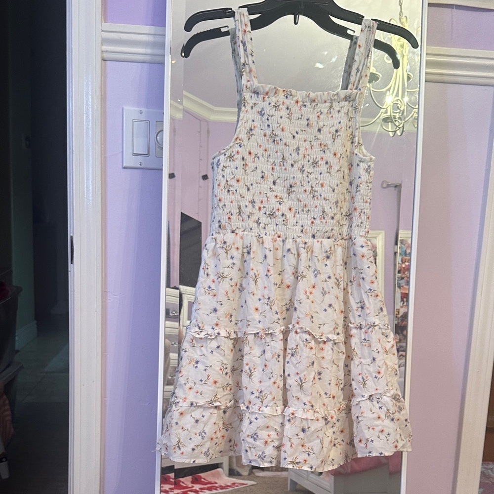 Women’s Wild Fable Floral Mini Dress - Cream with flower design -Medium